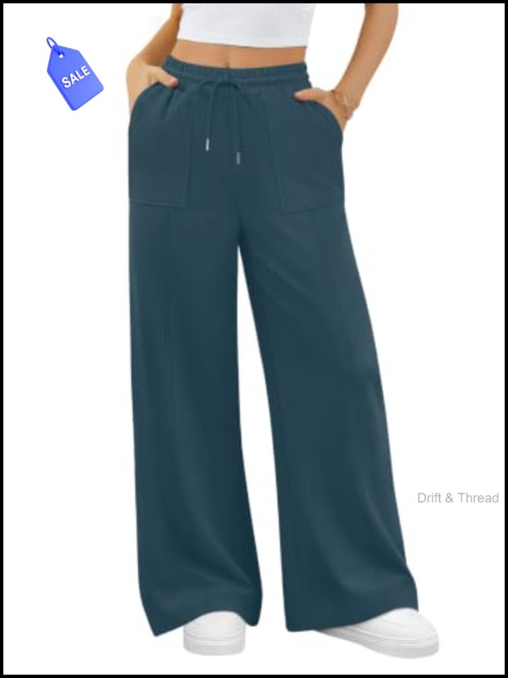 Wide Leg Sweatpants Women Cotton Lounge Travel Pants